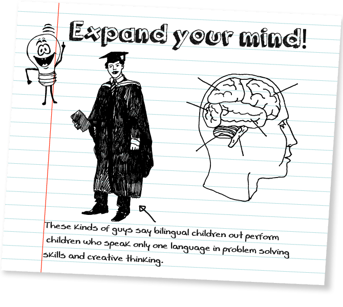 Illustration: Expand your mind with the benefits of bilingualism