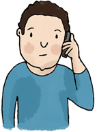 Image: Illustration of teenager on phone
