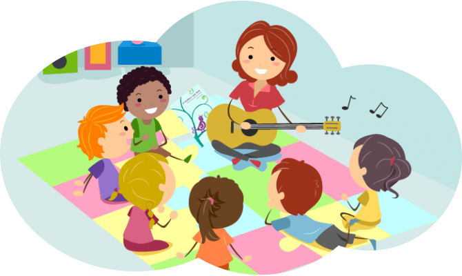 Image result for children and teacher singing clipart